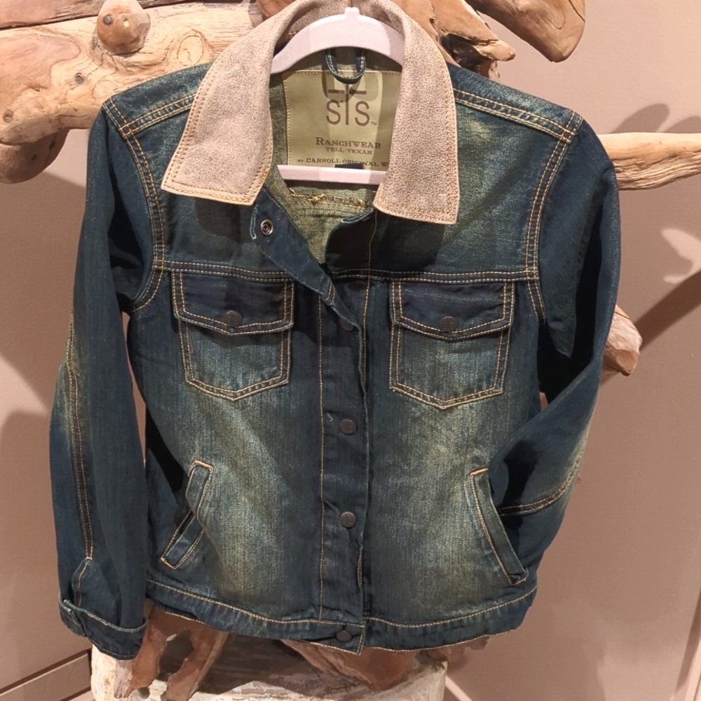 Denim & Faux Leather Ranch Jacket